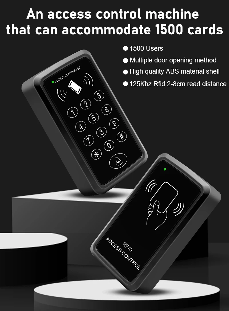 RFID Keypad Keyboard Access Control System 125Khz Waterproof Cover Outdoor Keyfo