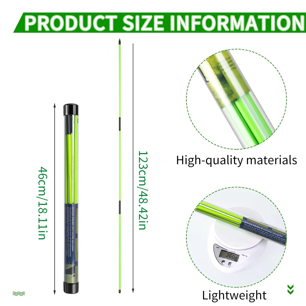 Caiton Green Golf Alignment Sticks 2 Sets - 48inch Alignment Practice Rods, Foldable for Easy Portability, Golf Training Aids 2