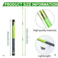 Caiton Green Golf Alignment Sticks 2 Sets - 48inch Alignment Practice Rods, Foldable for Easy Portability, Golf Training Aids 2