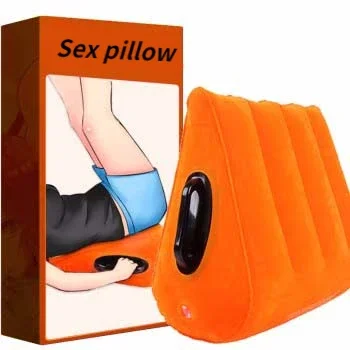 Toughage Inflatable Sex Triangle Orange Pillow Furniture Sex Aid Position Cushion BDSM Adult Game Erotic Toys for Couple 18+
