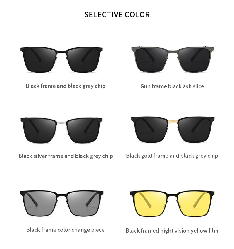 Nyaste Polarized Sungl Square Frame Herr Dam Sun Gl Brand Design Classic Gl Resor Fiske Cykling_voghion.com