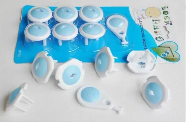Russian EU European Euro security Child Electric Socket Outlet Plug Two Phase Safe Lock Cover 6 pcs Protection for Baby Kids Safety socket covers