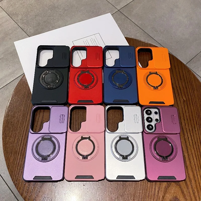 Ultimate Slide Camera Protect Armor Shockproof Phone Case with Magnetic Holder