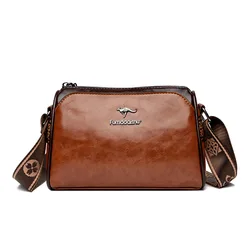 Vintage - Style Double - Sided Women's Shoulder Bag - Large Capacity Solid Color Handbag (Brown)