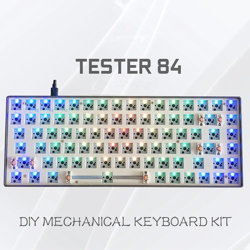 84 Keys DIY Mechanical Keyboard Kits Aluminum Alloy NKRO USB Mechanical