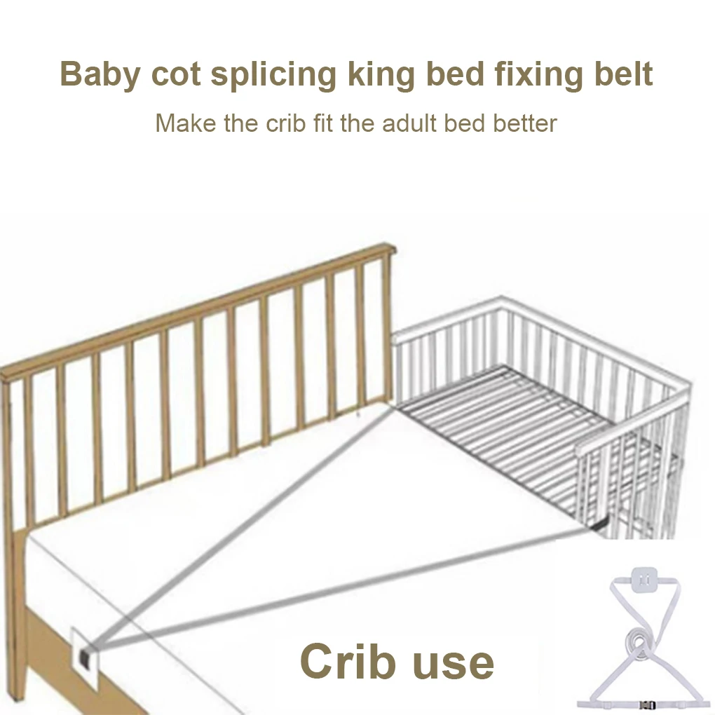 Baby Bed Connector Strap Mattress Strap Belt Sheet Baby Fixing Fasteners Holder Crib Bridge Ropes Anti-skid Belt Safety Straps
