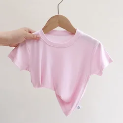 Infant Summer Cotton Printed Short Sleeve Breathable Casual T-Shirts - 100  3T (Pink)