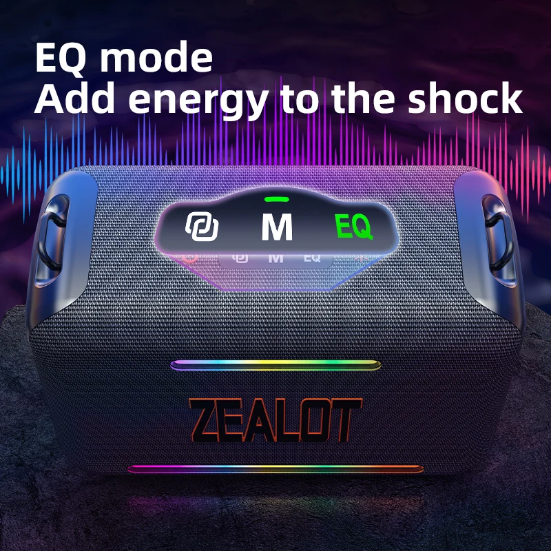 ZEALOT S95 ポータブルワイヤレススピーカー 120W、4つのサブ