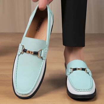 Mocassini da guida da uomo d'affari Scarpe casual da uomo in vera pelle Scarpe da passeggio slip on fatte a mano Mocassini da guida traspiranti 1