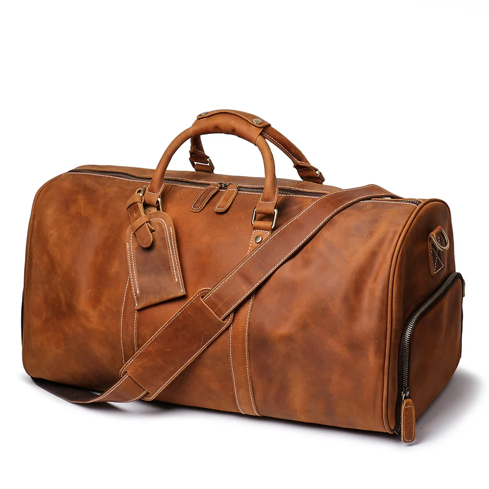 Large Leather Duffle Bag | Talarurus Large Leather Duffle Bag