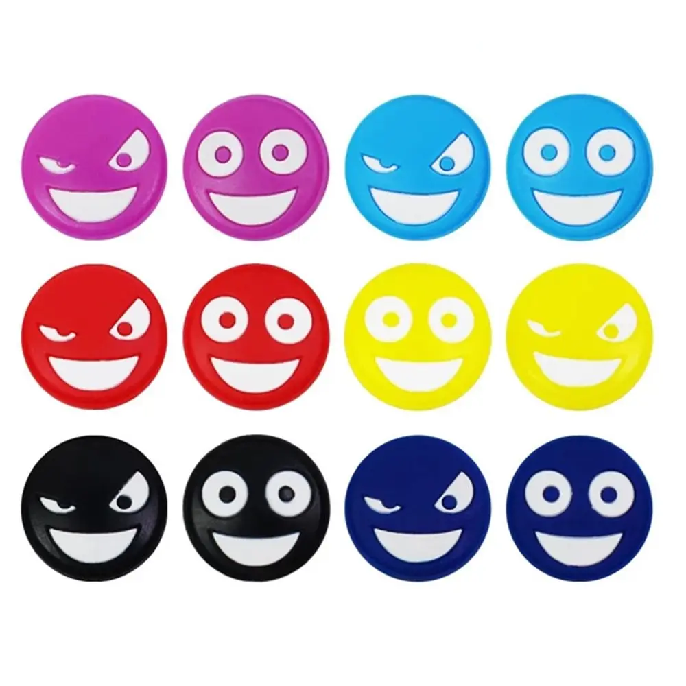 2Pcs Tennis Racket Shock Absorber Double-faced Silicone Squash Tennis Racquet Vibration Dampeners