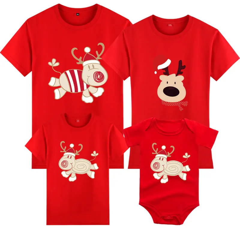 thumbnail image 5 of Conjuntos familiares a juego Feliz Navidad Papá Noel Camiseta estampada Navidad Adultos Niños Tops Bebé Ropa Mamá y yo, 5 of 5