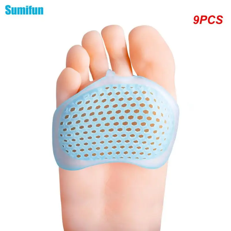 

9PCS Forefoot Pads Five-hole Honeycomb Toe Separator Soft Gel Pain Relief Insoles Prevent Feet Callus Blisters Anti-slip Cushion