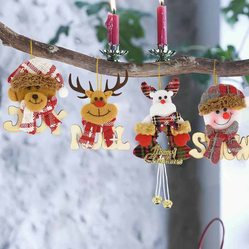 

Christmas Ornaments Xmas Tree Santa Claus Snowman Elk Hanging Pendants Merry Xmas Party New Year Decor 2024 Navidad Natal Gift