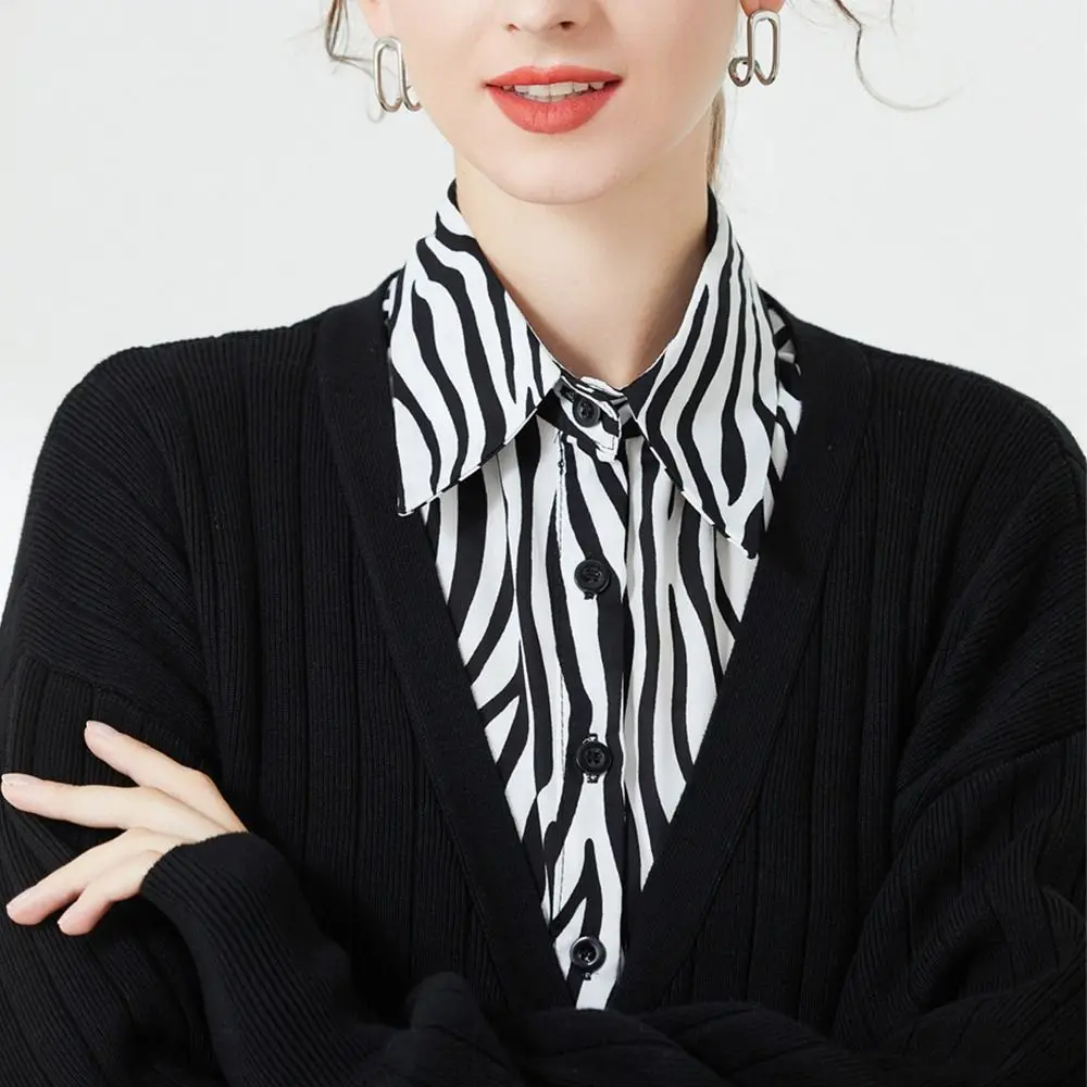 Fashion Women Shirt Fake Collar Detachable Classic Clothes Accessories Vintage Cotton Blouse False Collar