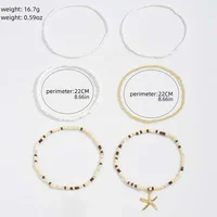 Women's Multilayer Beach Anklet Set - Image 2