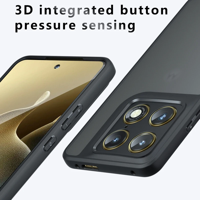 Shockproof Frosted Matte Case with Transparent Cover and Skin Feel