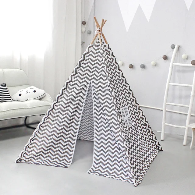 Children's Tent Kids Play Room Party Game Tents Events Toy Foldable Wigwam for Children House Indian Teepee Photography Props 4