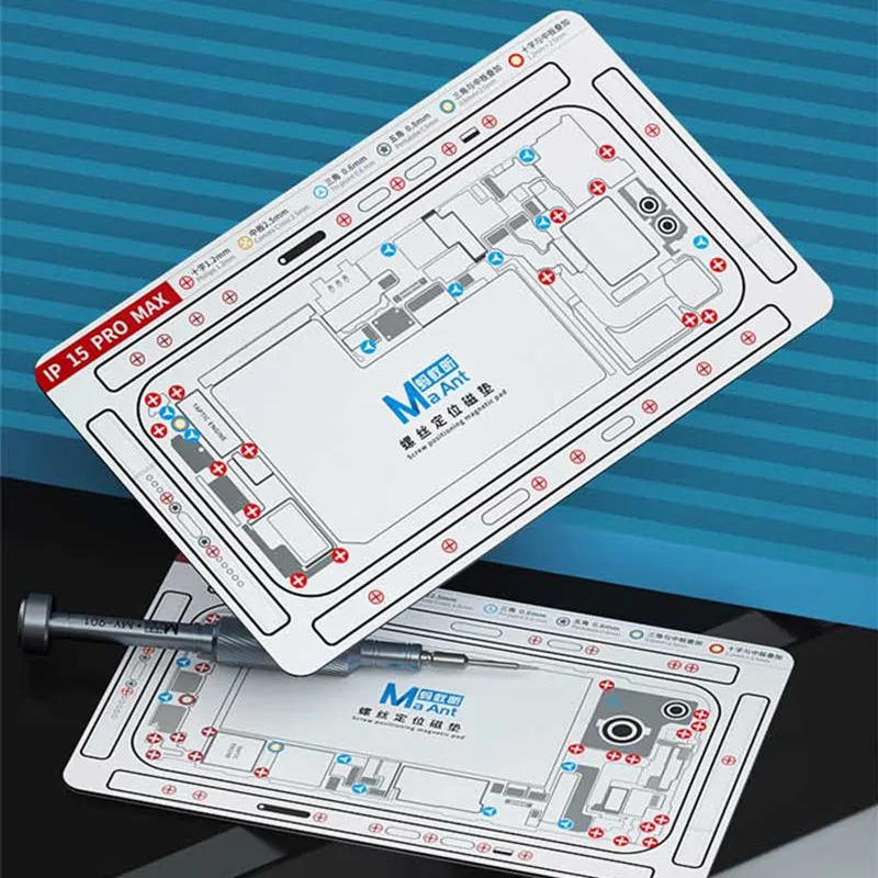 MaAnt 나사 IP X 11 12 13 14 15ProMax 양면 흡착 소프트 자화 포지셔닝 스토리지 매트 용 마그네틱 패드 설정