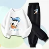 DISNEY Boys' Sweatshirt Set with Donald Duck Print Children's Pullover and Pants 2-piece Set, Breathable Spring and Autumn Style 4