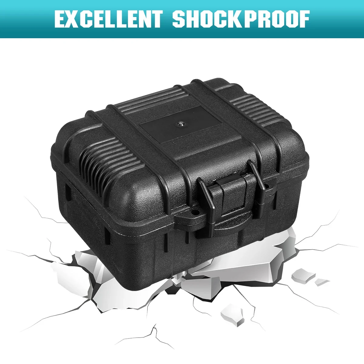 6 Sizes Black Hard Shell PP Carrying Case Portable Waterproof Impactproof Shockproof Tool Holder Sponge Box 4
