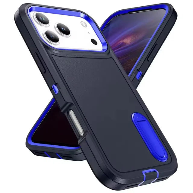 ตัวเลือกสินค้า เคสกันกระแทกไฮบริด 3in1 สำหรับ iPhone 17/16 Pro Max Plus วัสดุ PC แข็งแรง