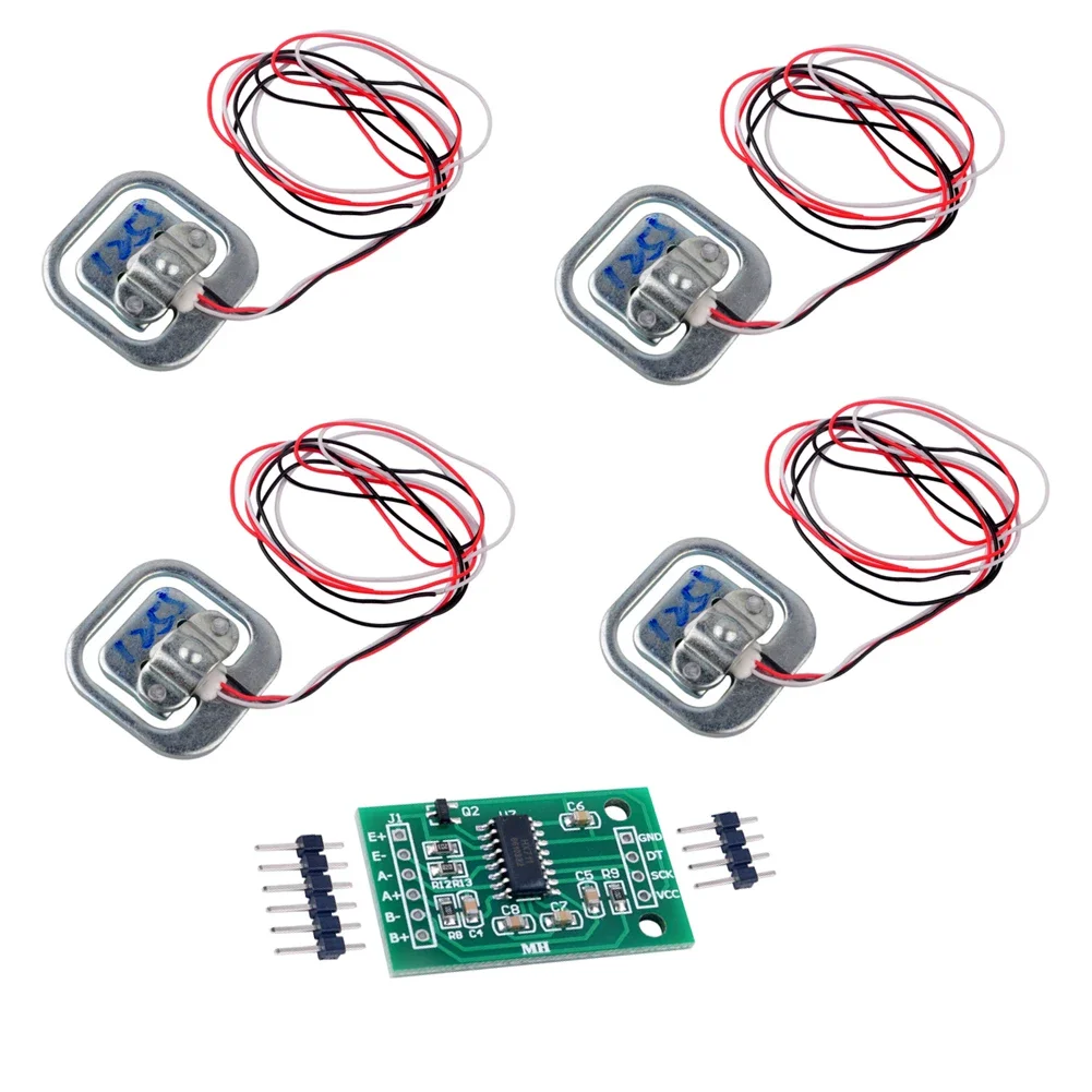 

4pcs 50KG Half-bridge Human Scale Load Cell Weight Weighting Sensor with Amplifier HX711 AD Module