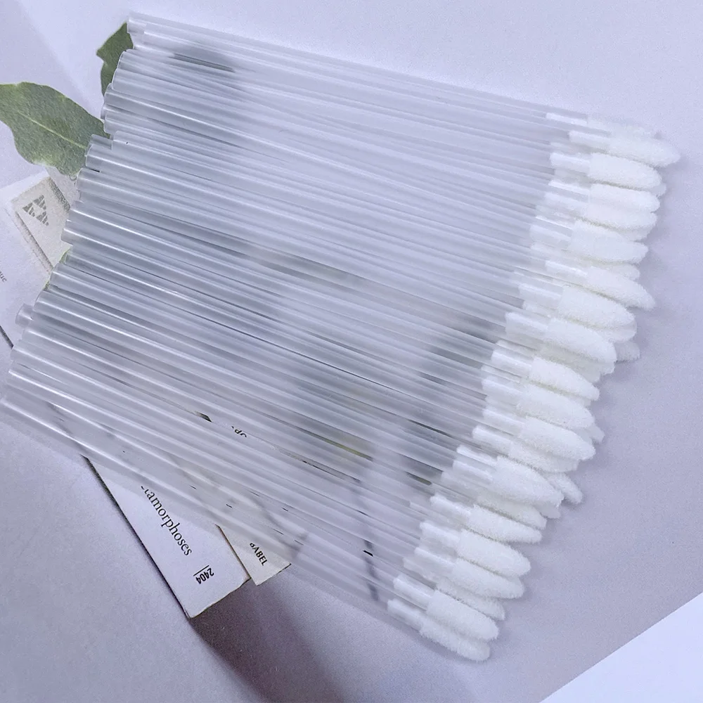 50PCS Disposable Lip Brushes Makeup Brush Eyelashes Extension Applicator Lipstick Wands Set Cosmetic Colourful Make Up Tools