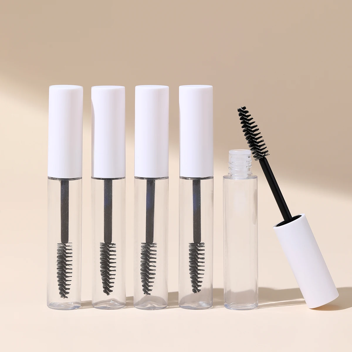 5Pcs 10ml 빈 마스카라 튜브, 아이 라이너 튜브 및 립글로스 튜브, 전송 피펫이있는 검은 속눈썹 크림 용기 병
