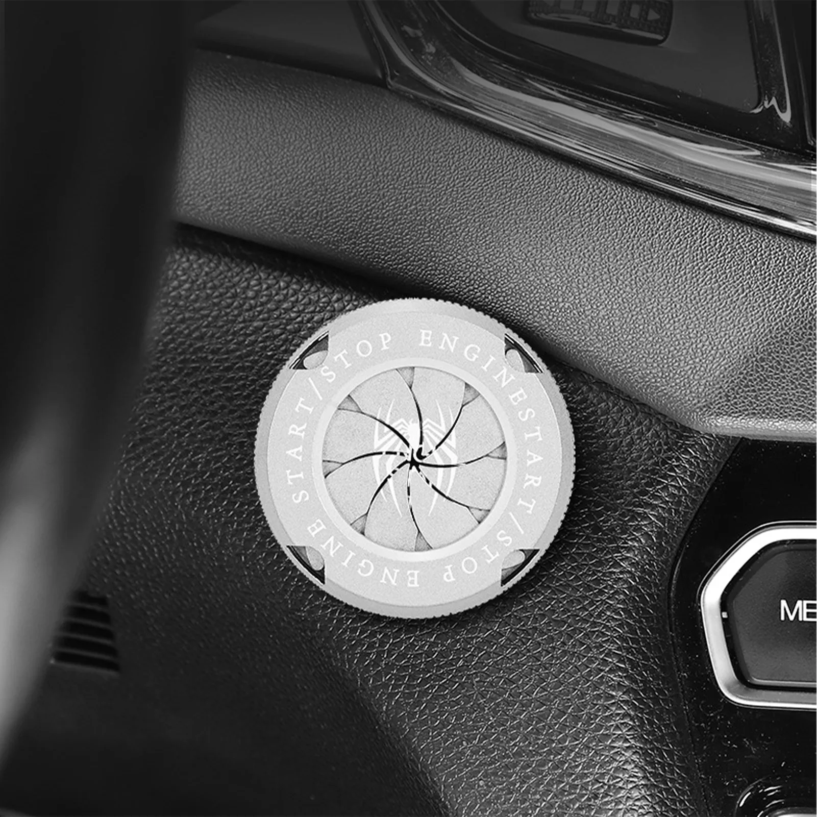 Push Button Start Cover Rotary Ignition Start Button Cover, 52 OFF