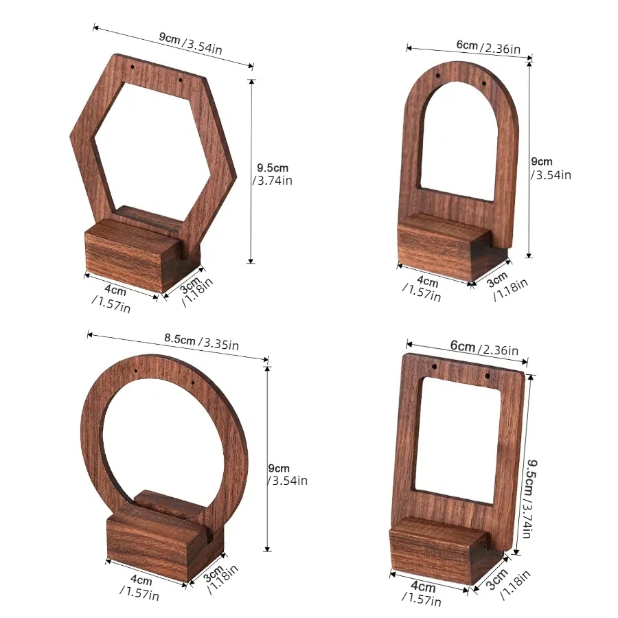 Wooden Jewelry  Rack Earring Display Stands Walnut Earrings Ear Stud Holder Organizer Jeweler Packaging Box Card Case