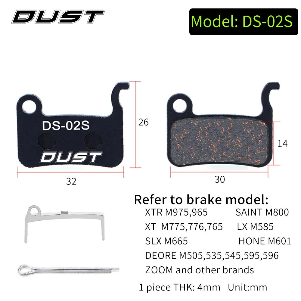 

2 pairs of Bicycle Disc Brake Pads For SHIMANO XTR M965, M966, M975, M800, M765, M775, M776, M601, M535, M595, M596 Disc Brake