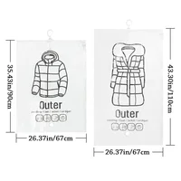 Hanging Vacuum Storage Bags Space Saver Bags, Clear Vacuum Sealer Bags for Clothing, Suits Jackets, Closet Organizers Storage 2