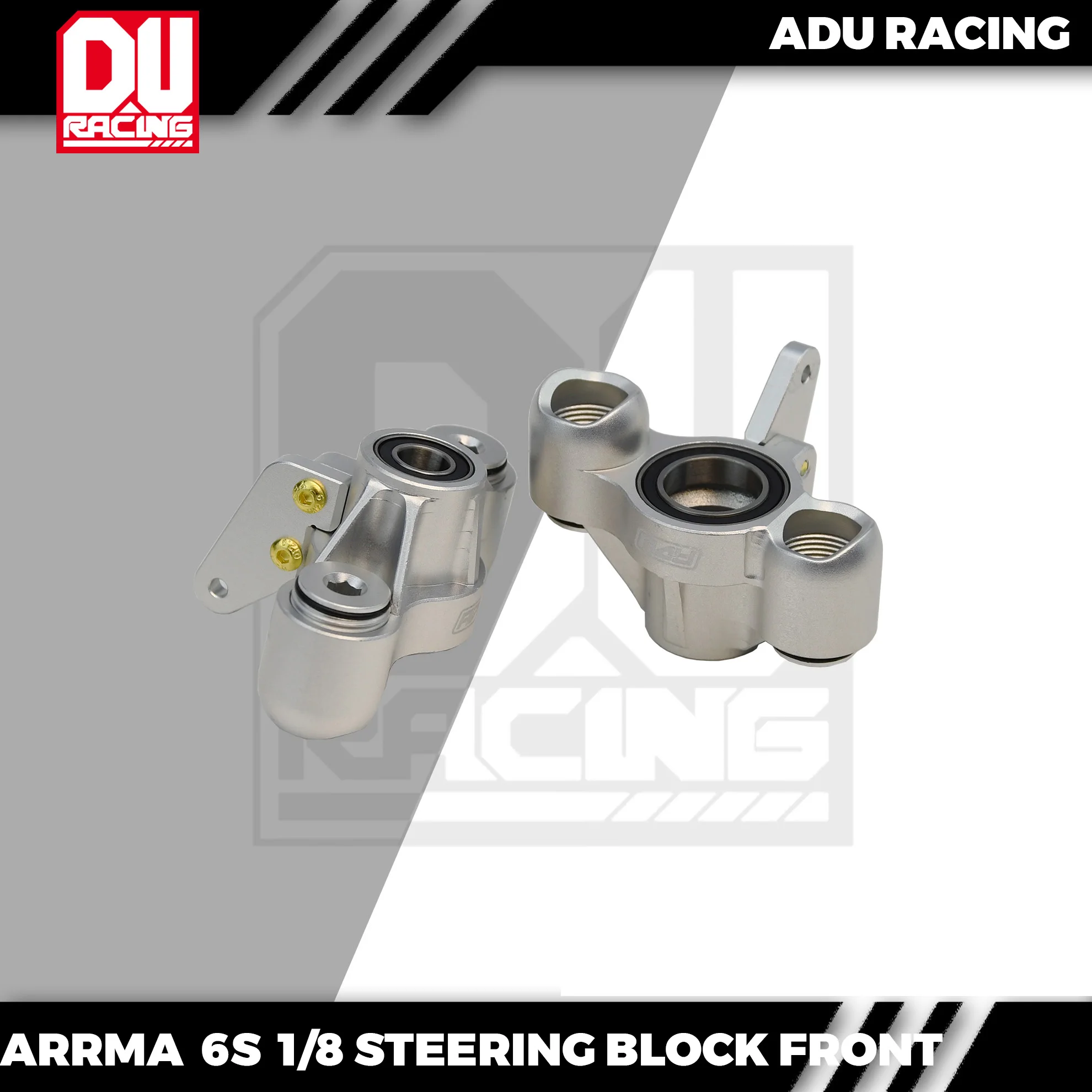 ADU Racing STEERING BLOCK FRONT CNC 7075 T6 ALUMINUM for ARRMA 6S OUTCAST KRATON rc car parts go kart parts
