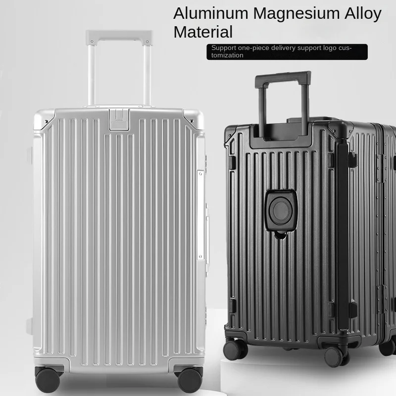 28-inch luggage Aluminum frame+PC suitcase TSA password lock permitted to both men and women durable Large capacity Luggage