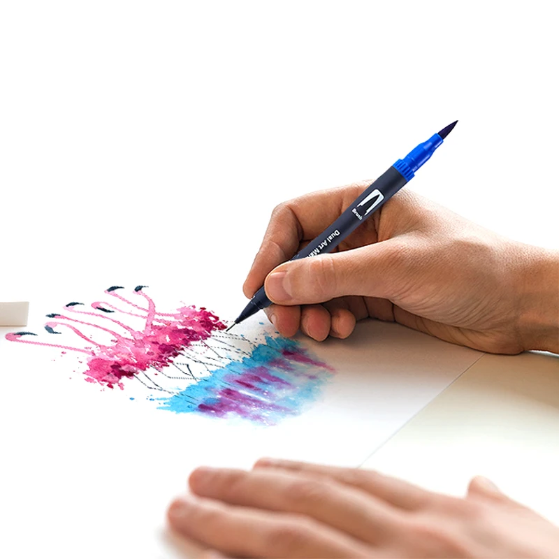 Pen Marker,Markers Pen,Marker Pens,Marker Pen,Art Marker Pens,Art Markers,Calligraphy Brush Pens 12/24/60/100/132 Colors FineLiner Drawing Painting Art Markers Pen Watercolor Dual Tip Brush Pen Calligraphy School Supplies
