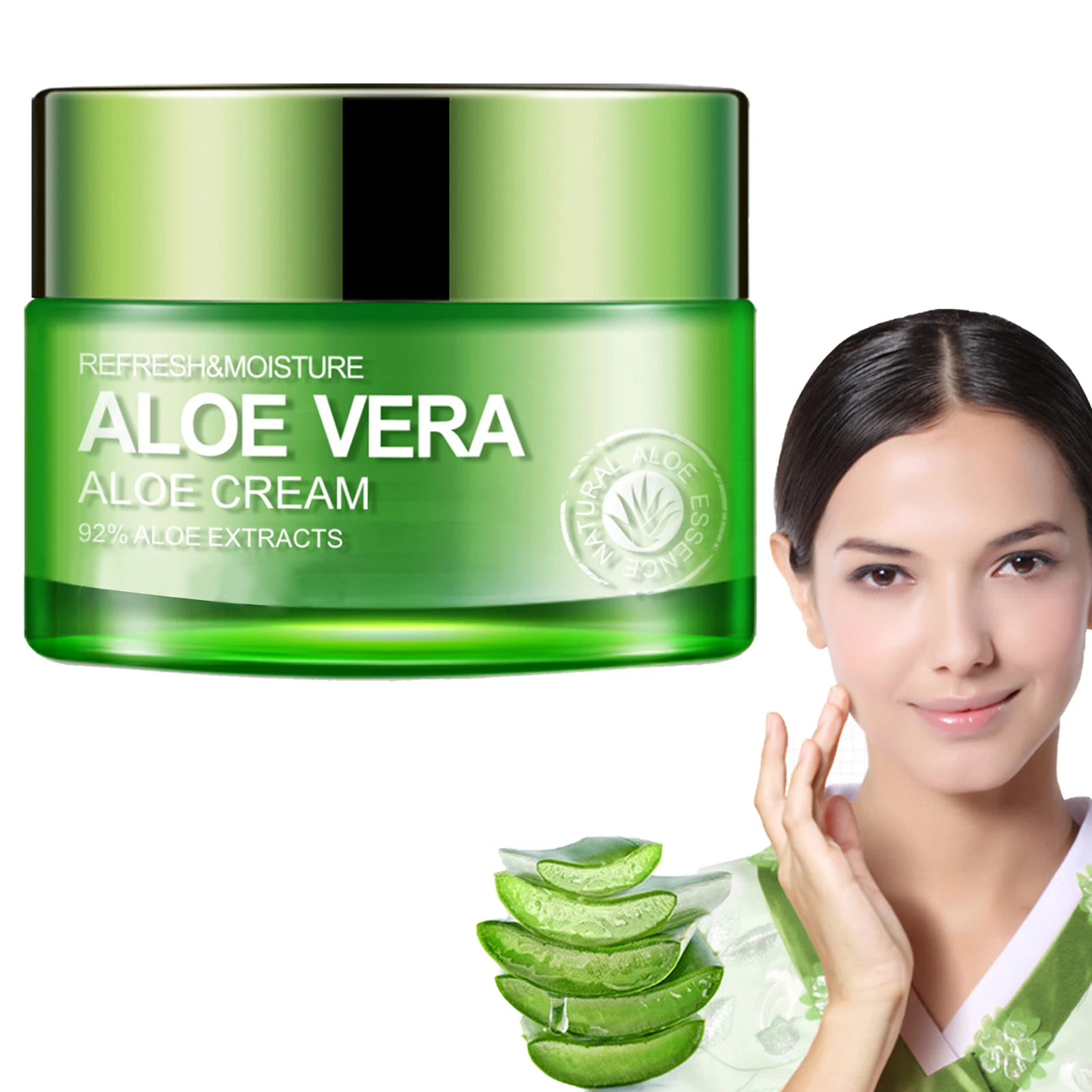 Organic Aloe Vera Gel Moisturizing Cream For Face Hair & Body Soothing And  Hydrating Sunburn And Scar Repair Care For Face Body| | - AliExpress
