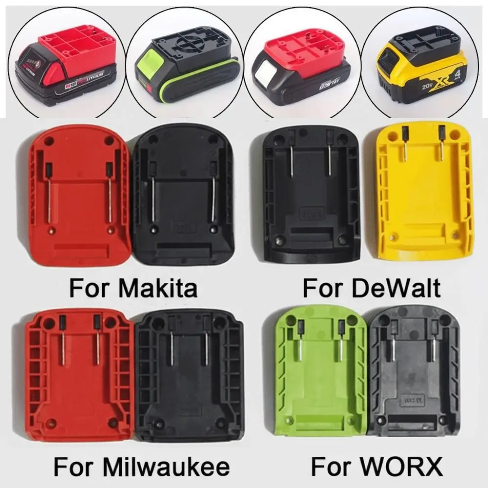 실용적인 ABS DIY 어댑터 휴대용 내구성 배터리 커넥터 거치대 베이스, 마키타, 디월트, WORX, 밀워키 18V 리튬 배터리용