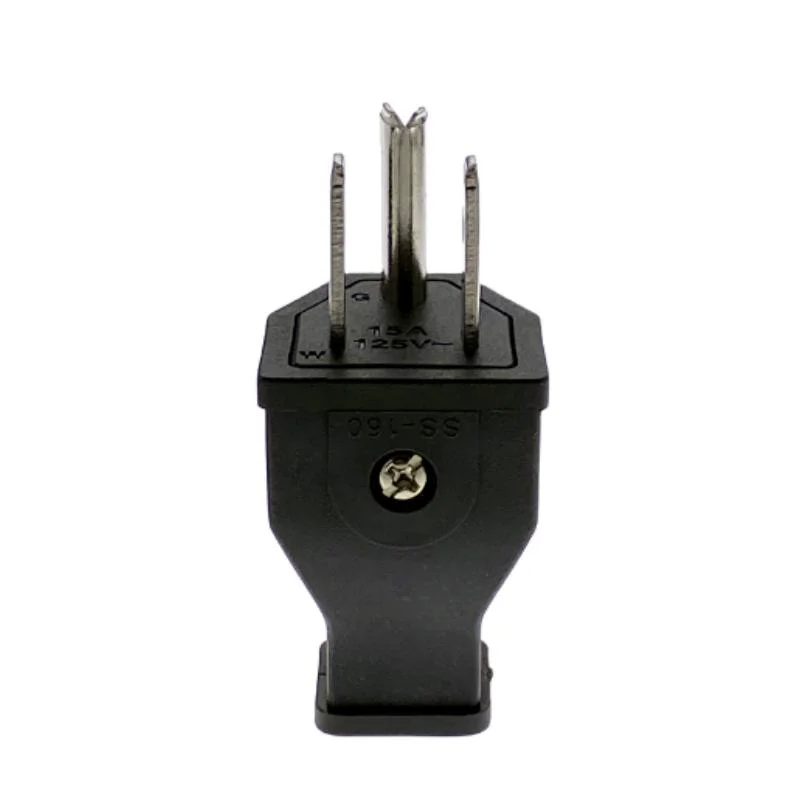 Power Plug Connector Black 15A 125V NEMA 5-15P/5-15R USA Canada Japan Mexico 3 Pins removable wiring plug socket industrial male female power plug Power Socket Electrical Socket