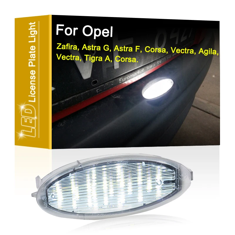 LED Kennzeichenleuchte hinten für Opel Adam Astra Corsa Insignia Vectra  Zafira