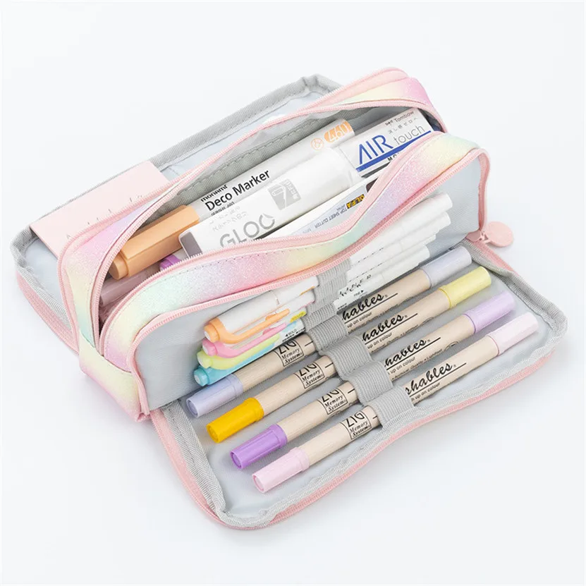 Korea Cute Pencil Cases for Girls Pencilcase Waterproof Canvas School  Makeup Bag Pencil Pouch Pen BoxPapeleria Kawaii Stationery - AliExpress