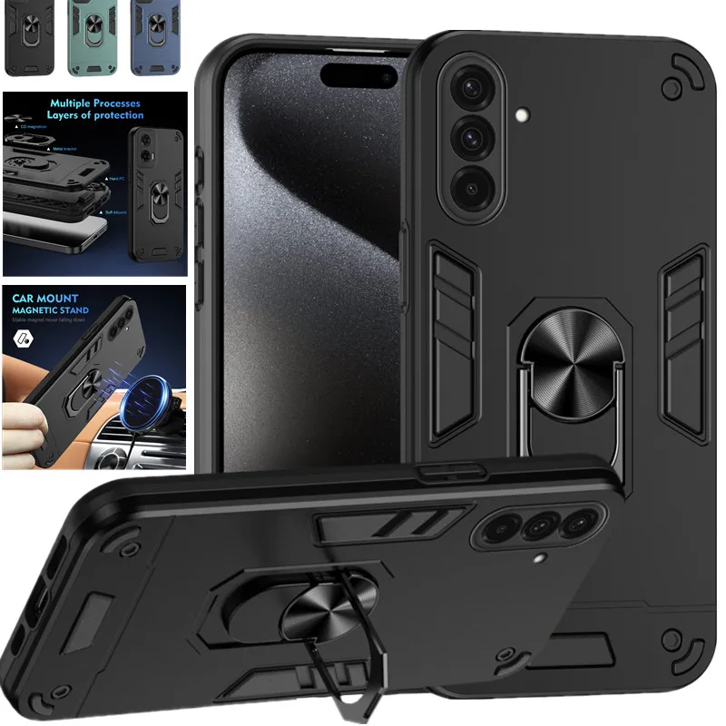 Rugged Military Grade Protective Case with Ring Stand Holder