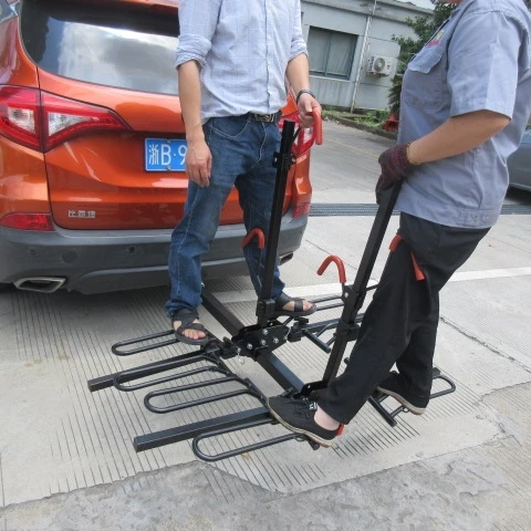 

LOVEYOUNG hot sale high quality steel bike rack stand OEM platform hitch mount bicycle carrier car rear bike rack