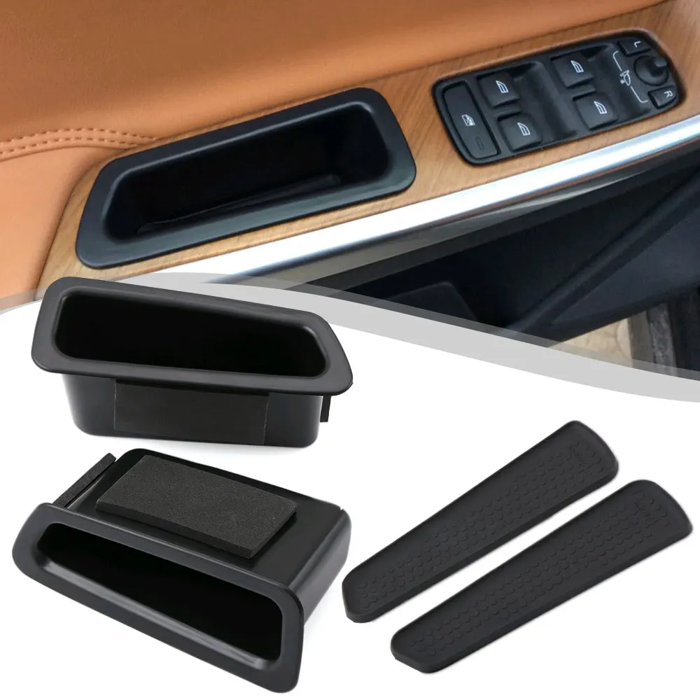 

2pcs For Volvo XC60 2010-2017 Car Door Handle Armrest Storage Box Container Holder Tray Car Organizer Car Interior Accessories