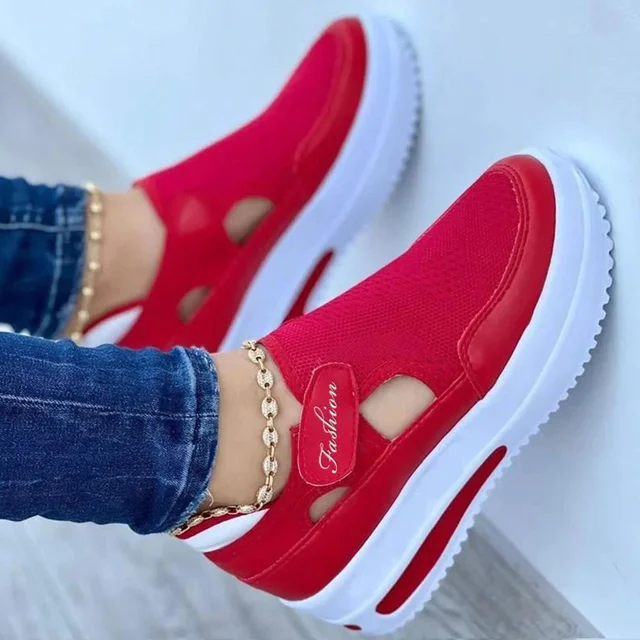 Women Shoes Red Sneakers Woman Tennis Shoes Canvas Shoe Female Casual Shoes Ladies Platform Shoes Sneaker Out Footwear| | - AliExpress
