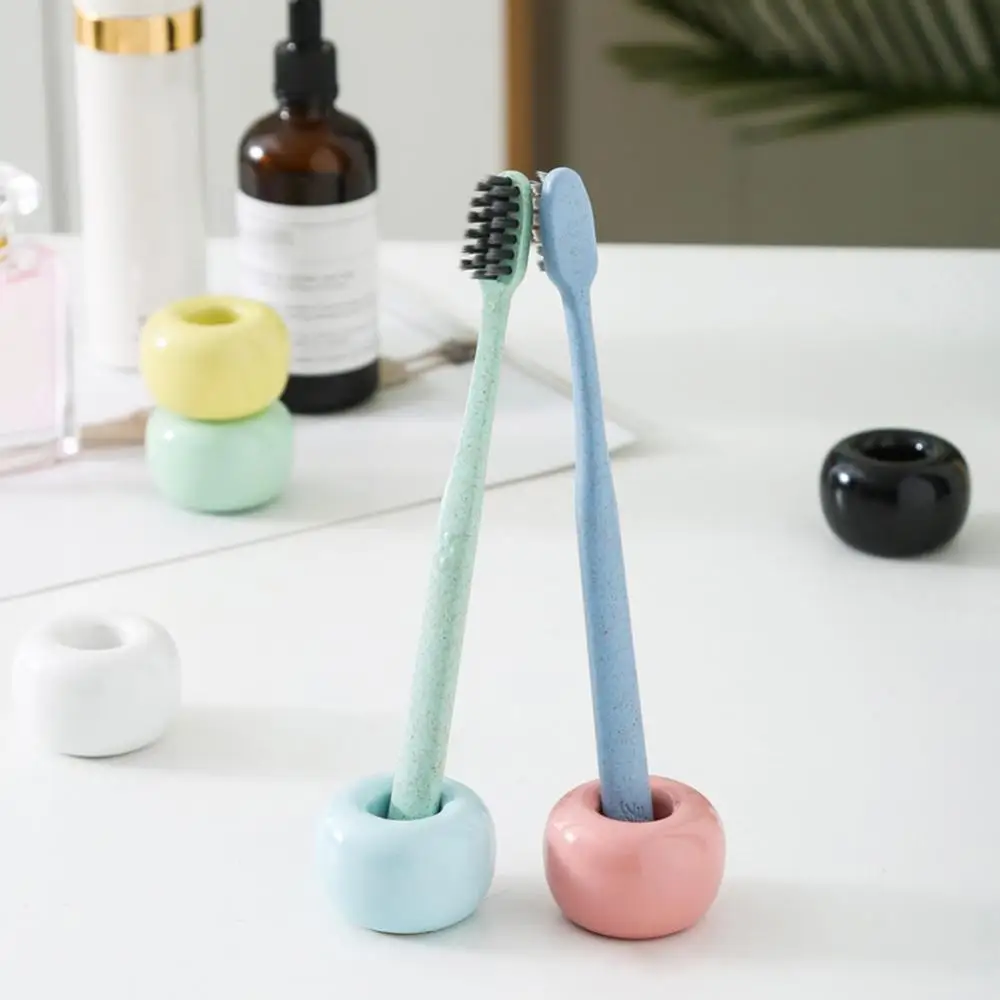 Hot !!! Multifunctional Mini Ceramic Bathroom Shower Toothbrush Holder Storage Rack