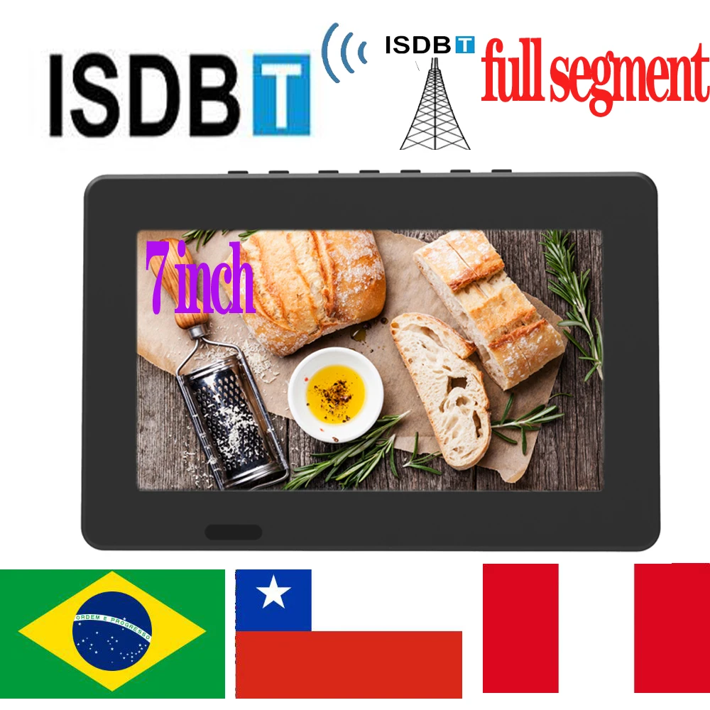 LEADSTAR D7 Rechargeabl 7 inch Portable Television Mini Digital Tv  DVBT2 ISDB-T Full Segment H265/Hevc 800x480 For Brazil Chile 1