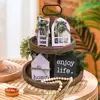 1Set Wooden Tiered Tray Decor Summer Mini Rustic Home Decorations Crafts Desktop Ornaments For Holiday Party Decoration 3
