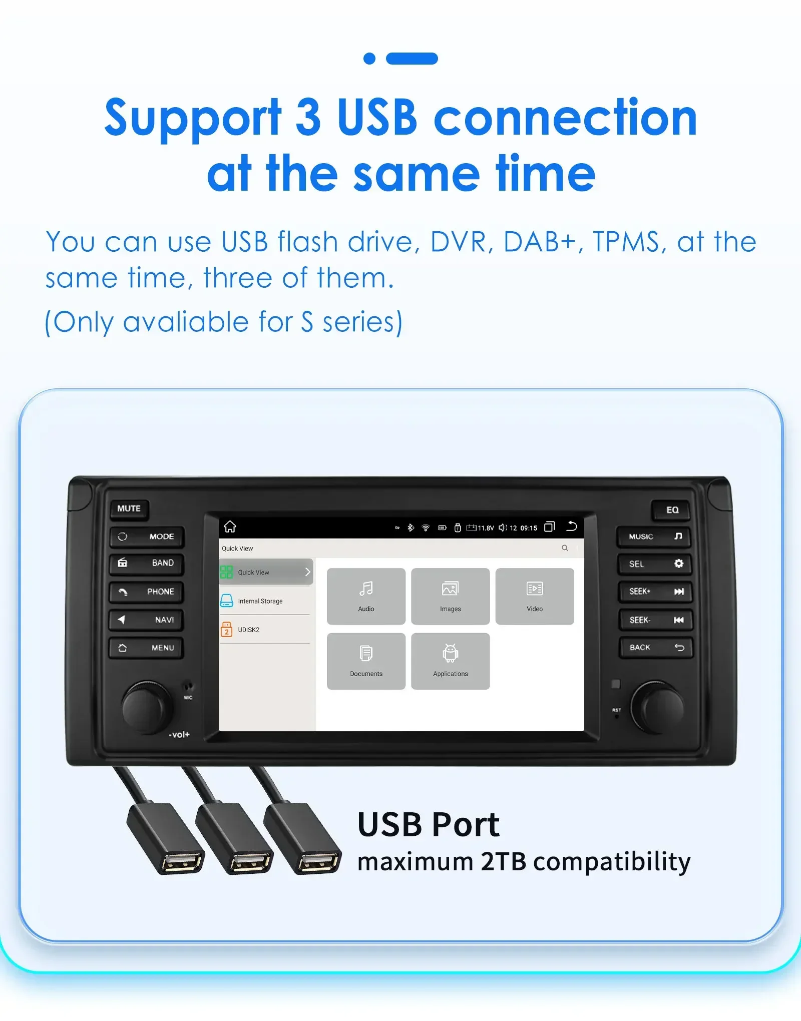 Hizpo Carplay 7 Inch Android 13 Car Radio Multimedia For BMW 5