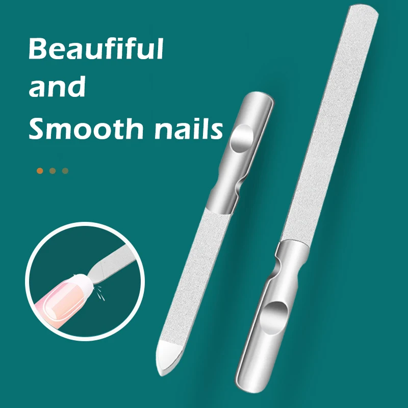 Double Sided Nail Files Stainless Steel Manicure Pedicure Grooming For